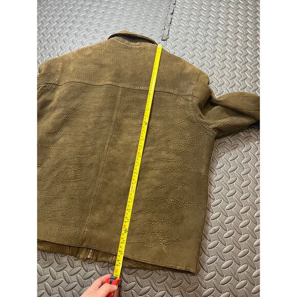 Reilly Olmes Mens Leather Jacket‎ Plaid Lined Full Zip Retro Size Large - Picture 11 of 11